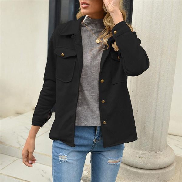 women's jackets women casual loose jacket warm turn-down collar button pockets plus size coat female long sleeves outerwear, Black;brown
women's jackets women casual loose jacket warm turn-down collar button pockets plus size coat female long sleeves outerwear, Black;brown