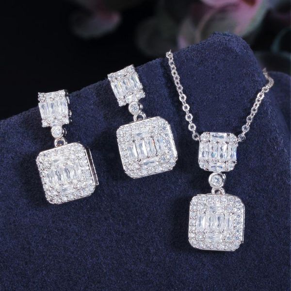 earrings & necklace korean s925 silver pin micro inlaid zircon pendant set temperament jewelry
earrings & necklace korean s925 silver pin micro inlaid zircon pendant set temperament jewelry
