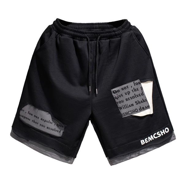 men's shorts men casual black street jogger sweatpants multiple pockets pants just don basketball loose printed short in summer, White;black
men's shorts men casual black street jogger sweatpants multiple pockets pants just don basketball loose printed short in summer, White;black