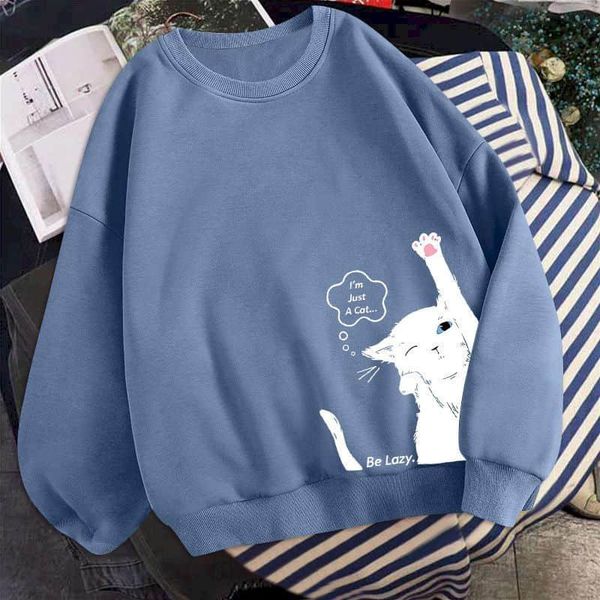 women's hoodies & sweatshirts thin cotton round neck sweatshirt female autumn student korean cartoon cat print kawaii loose plus size c, Black
women's hoodies & sweatshirts thin cotton round neck sweatshirt female autumn student korean cartoon cat print kawaii loose plus size c, Black