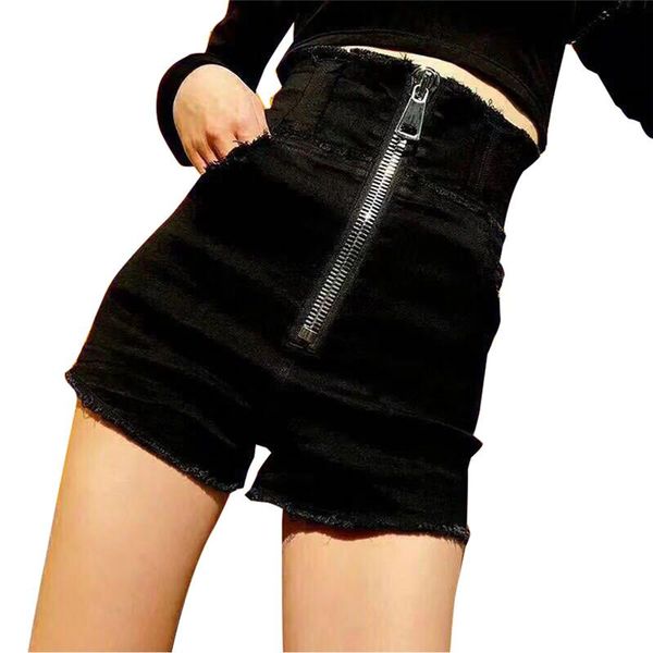 women's shorts europe punk black denim for women 2021 trendy slim womens high waist elastic streetwear short feminino, White;black
women's shorts europe punk black denim for women 2021 trendy slim womens high waist elastic streetwear short feminino, White;black