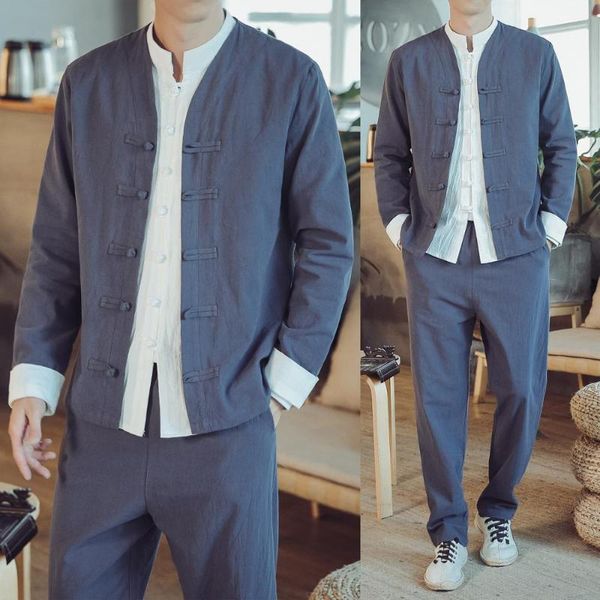 men's tracksuits men 2021 autumn cotton and linen tracksuit long sleeve casual pants suit loose large size 2 pieces suits, Gray
men's tracksuits men 2021 autumn cotton and linen tracksuit long sleeve casual pants suit loose large size 2 pieces suits, Gray