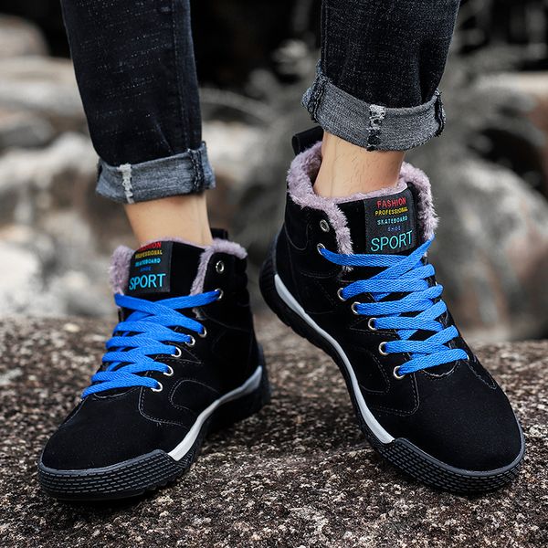 mens winter snow boots cotton-padded shoes warm casual flat shoes fashion non-slip comfortable sneakers men footwear plus size, Black
mens winter snow boots cotton-padded shoes warm casual flat shoes fashion non-slip comfortable sneakers men footwear plus size, Black