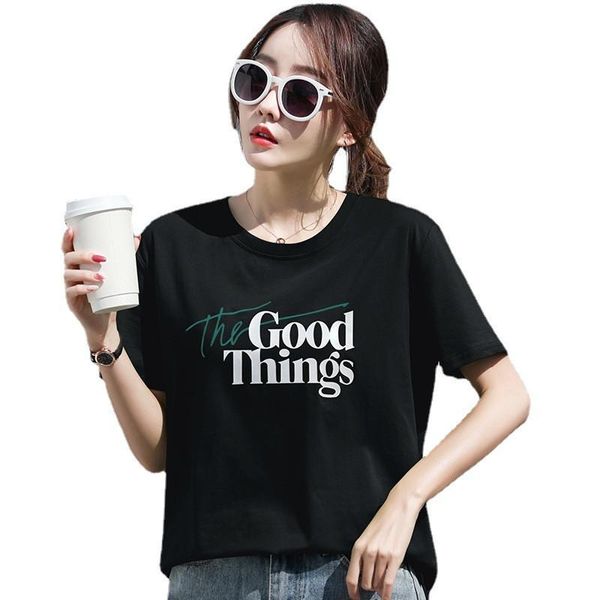 women's t-shirt 2021 summer style loose and thin korean version of the trendy t fashion round neck short-sleeved ladies n163, White
women's t-shirt 2021 summer style loose and thin korean version of the trendy t fashion round neck short-sleeved ladies n163, White