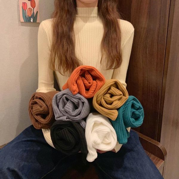 Women's Sweaters Winter Knitted Sweater Pullover Turtleneck Elasticity Knit Slim Sweterek Damski Long Sleeve Soild Jumper Muje U20H, White;black
Women's Sweaters Winter Knitted Sweater Pullover Turtleneck Elasticity Knit Slim Sweterek Damski Long Sleeve Soild Jumper Muje U20H, White;black