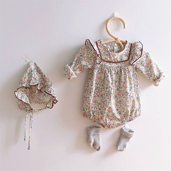 0-3yrs baby girls bodysuits spring clothing flower toddler with hat 210521, Blue
0-3yrs baby girls bodysuits spring clothing flower toddler with hat 210521, Blue