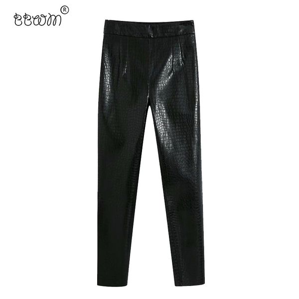 bbwm women chic fashion faux leather sheath pants vintage high waist side zipper ankle trousers pantalones mujer 210520, Black;white
bbwm women chic fashion faux leather sheath pants vintage high waist side zipper ankle trousers pantalones mujer 210520, Black;white