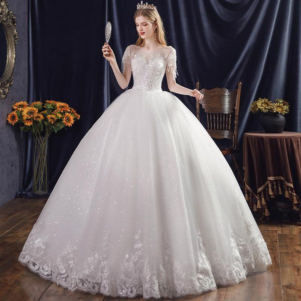 other wedding dresses 2021 elegant short sleeve lace dress outdoor beadings plus size city bride gown custom made rode de marriage, White
other wedding dresses 2021 elegant short sleeve lace dress outdoor beadings plus size city bride gown custom made rode de marriage, White