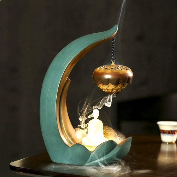 buddha backflow incense burner waterfall lotus holder with led light censer fragrance stand ceramic decoration lamps
buddha backflow incense burner waterfall lotus holder with led light censer fragrance stand ceramic decoration lamps