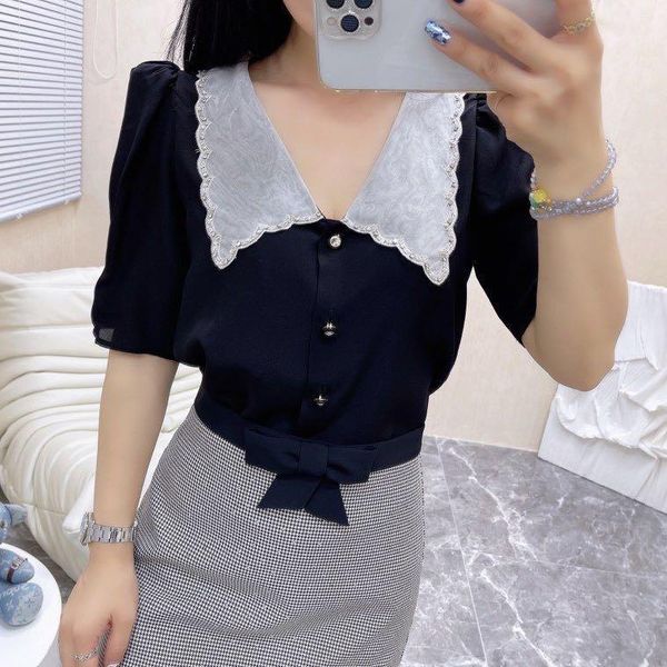 women's blouses & shirts ik0378 fashion 2021 runway luxury european design party style clothing, White
women's blouses & shirts ik0378 fashion 2021 runway luxury european design party style clothing, White