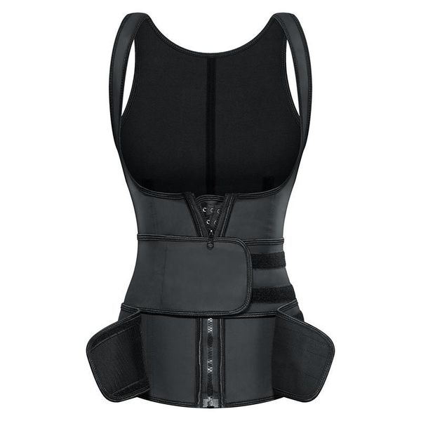 women's shapers inner big hooks double compression belts women latex waist trainer corset zipper vest body shaper plus size, Black;white
women's shapers inner big hooks double compression belts women latex waist trainer corset zipper vest body shaper plus size, Black;white