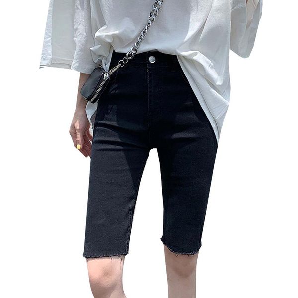 women's shorts 25-31 thin jeans short women five-point denim skinny chic tight sports stretch high waist black/blue pantalones, White;black
women's shorts 25-31 thin jeans short women five-point denim skinny chic tight sports stretch high waist black/blue pantalones, White;black