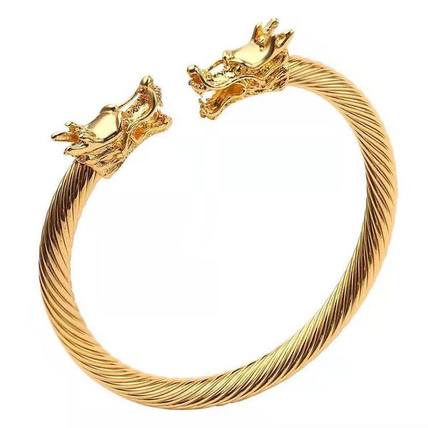 bangle 2021 vintage golden dragon head mouth open nordic viking antique twisted pattern carved wristband jewelry, Black
bangle 2021 vintage golden dragon head mouth open nordic viking antique twisted pattern carved wristband jewelry, Black