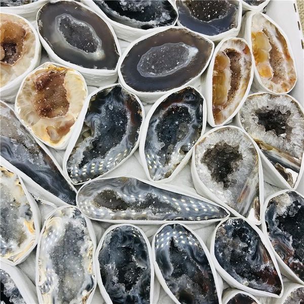 decorative objects & figurines 2pcs naturel agate géode grotte pierres et cristaux minéraux bruts oco reiki pierre de cristal quartz guériso
decorative objects & figurines 2pcs naturel agate géode grotte pierres et cristaux minéraux bruts oco reiki pierre de cristal quartz guériso