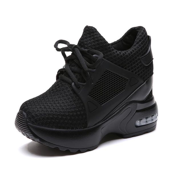 women platform casual shoes mesh breathable wedge heels 9cm autumn thick sole sneakers woman deportivas mujer dress, Black
women platform casual shoes mesh breathable wedge heels 9cm autumn thick sole sneakers woman deportivas mujer dress, Black