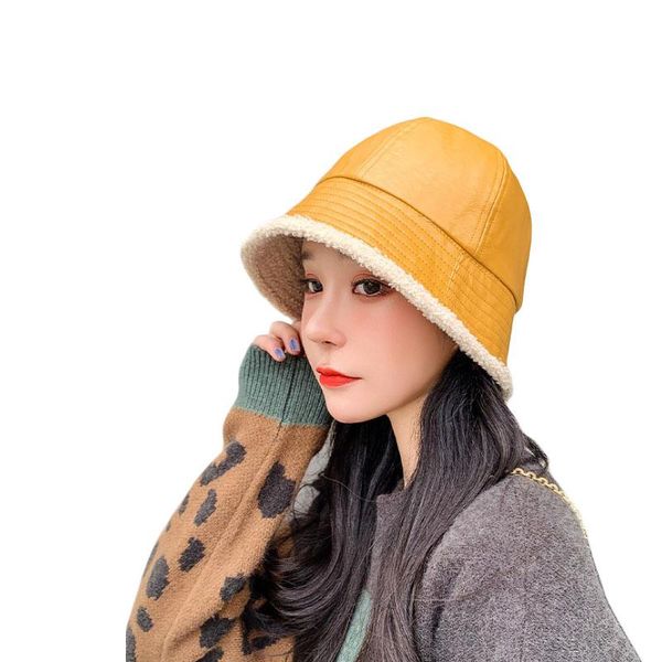 autumn winter men women pu leather bucket hat female japanese fashion fisherman boys girls warm plus velvet panama outdoor hats, Black;white
autumn winter men women pu leather bucket hat female japanese fashion fisherman boys girls warm plus velvet panama outdoor hats, Black;white