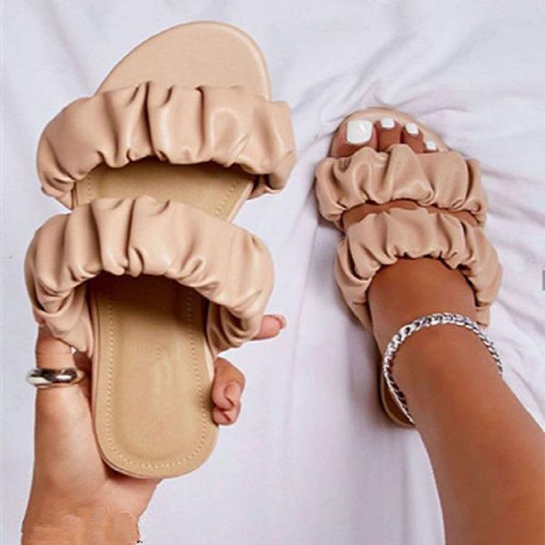 summer women pleated slippers female solid flat women's casual open toe slides woman outdoor shoes ladies footwear big size, Black
summer women pleated slippers female solid flat women's casual open toe slides woman outdoor shoes ladies footwear big size, Black