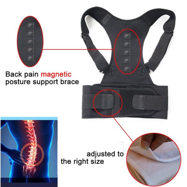 back support adjustable posture corrector brace shoulder lumbar spine clavicle belt corset correction for drop, Black;blue
back support adjustable posture corrector brace shoulder lumbar spine clavicle belt corset correction for drop, Black;blue