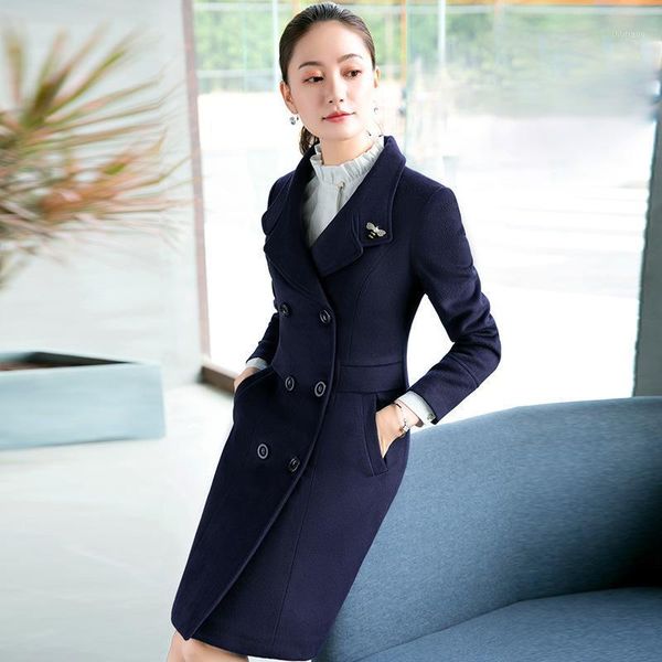 women's wool & blends professional overcoat middle and long cotton padded thickened work clothes slim fitting thin, Black
women's wool & blends professional overcoat middle and long cotton padded thickened work clothes slim fitting thin, Black