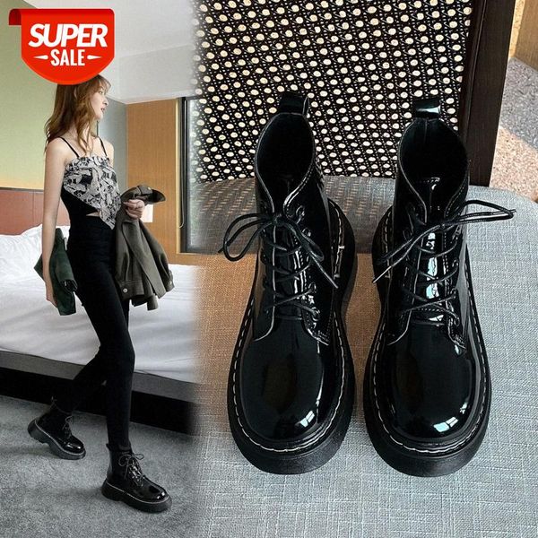 autumn and winter front lace up thick middle heel soled boots british round headed martin women #l29w, Black
autumn and winter front lace up thick middle heel soled boots british round headed martin women #l29w, Black