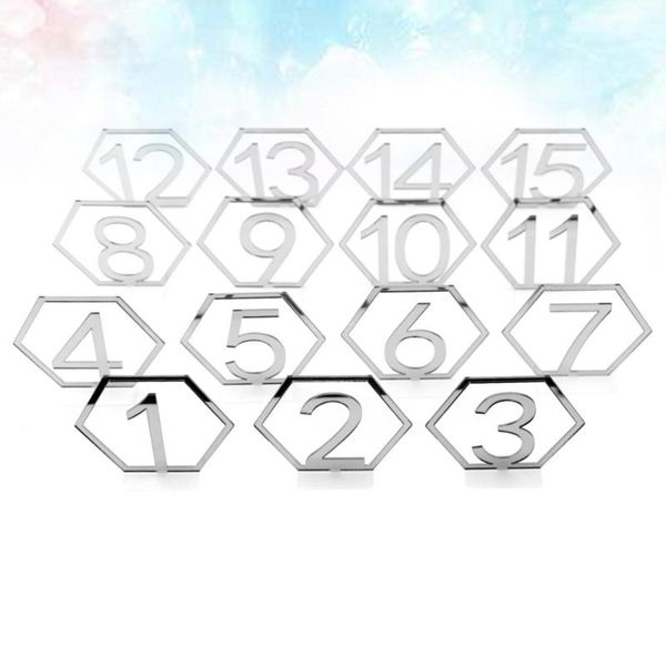 party decoration 1 set of 15pcs 1-15 table number decor acrylic cards hollow-out hexagonal delicate
party decoration 1 set of 15pcs 1-15 table number decor acrylic cards hollow-out hexagonal delicate