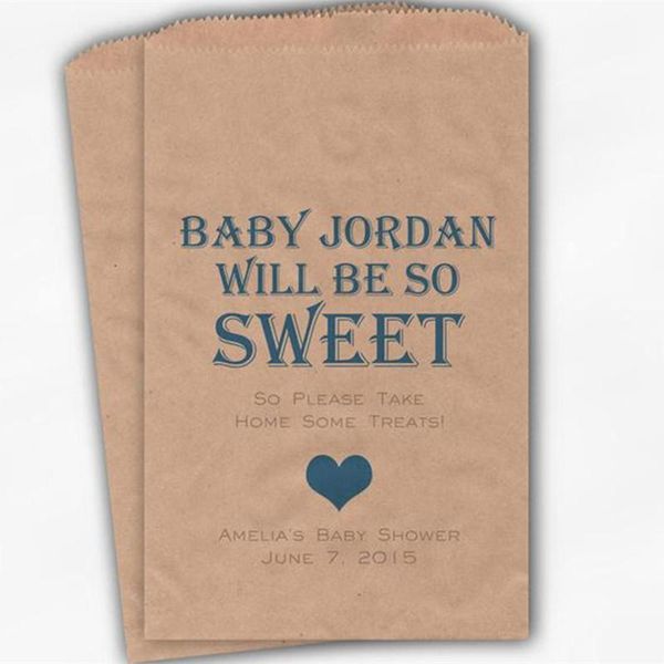 gift wrap custom baby is sweet candy buffet treat bags - personalized shower favor in medium blue kraft paper
gift wrap custom baby is sweet candy buffet treat bags - personalized shower favor in medium blue kraft paper