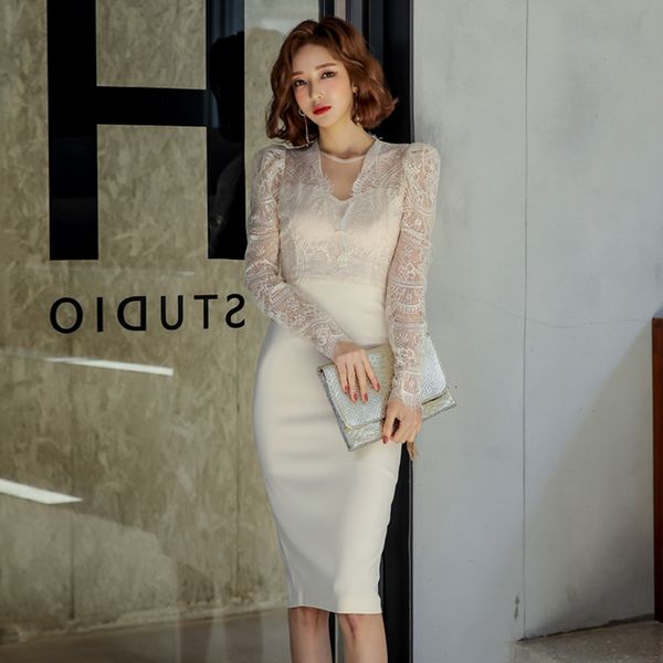autumn winter women slim waist dress casual long sleeve lace patchwork female bottoming bodycon vestidos 210514, Black;gray
autumn winter women slim waist dress casual long sleeve lace patchwork female bottoming bodycon vestidos 210514, Black;gray