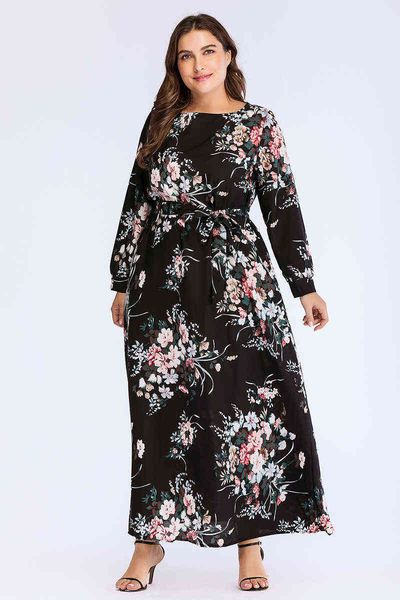 casual dresses straight muslim dr's fat mm round neck long sleeve printed bandage a132, Black;gray
casual dresses straight muslim dr's fat mm round neck long sleeve printed bandage a132, Black;gray