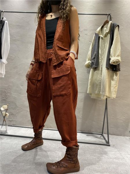women's two piece pants women suits summer fashion casual cotton and linen 2021 ladies cardigan elastic waist loose, White
women's two piece pants women suits summer fashion casual cotton and linen 2021 ladies cardigan elastic waist loose, White
