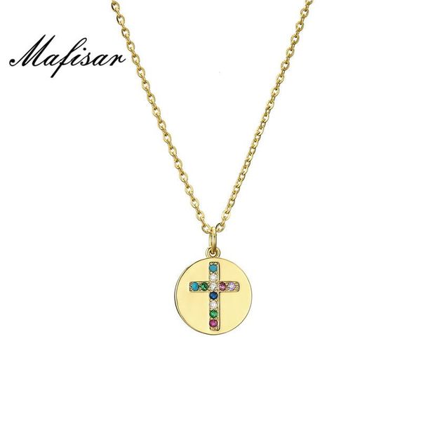 pendant necklaces mafisar classic design round sequins cross necklace for men women gold chain colourful cz stone bijoux, Silver
pendant necklaces mafisar classic design round sequins cross necklace for men women gold chain colourful cz stone bijoux, Silver