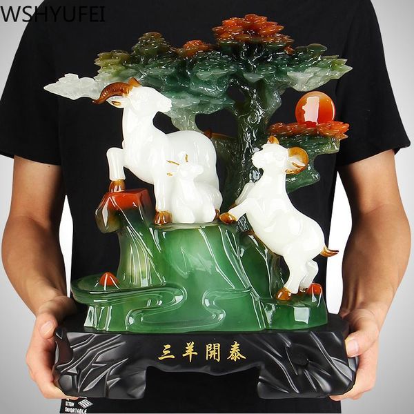 decorative objects & figurines chinese style lucky money three sheep animal resin ornaments crafts home study desk housewarming gifts sculpt
decorative objects & figurines chinese style lucky money three sheep animal resin ornaments crafts home study desk housewarming gifts sculpt