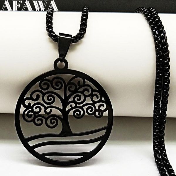 pendant necklaces 2021 fashion gothic tree of life stainless steel necklace for men black color jewelry accesorios mujer n47s02, Silver
pendant necklaces 2021 fashion gothic tree of life stainless steel necklace for men black color jewelry accesorios mujer n47s02, Silver