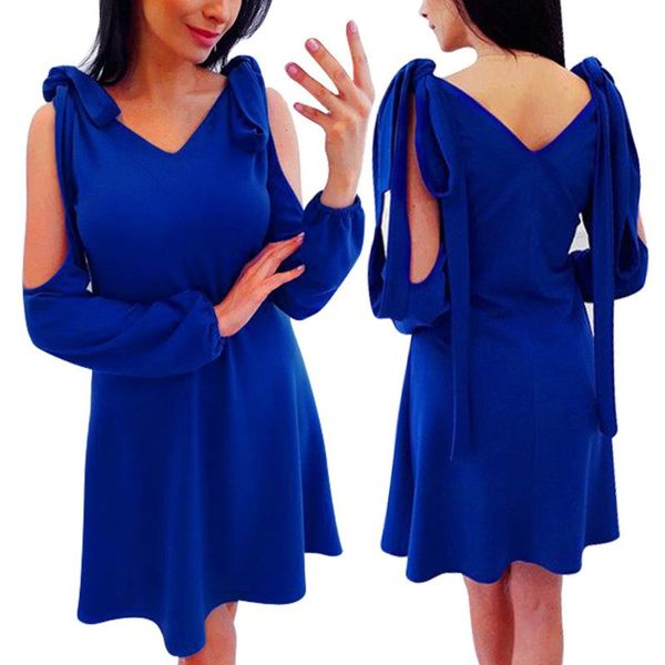 casual dresses elegant off cold shouder blue party dress v neck long sleeve tunic lace up bow women autumn mini ladies robe, Black;gray
casual dresses elegant off cold shouder blue party dress v neck long sleeve tunic lace up bow women autumn mini ladies robe, Black;gray