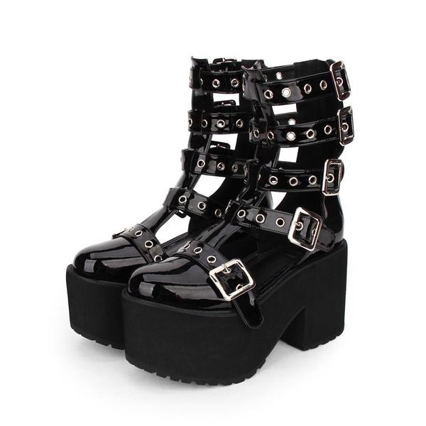 angelic imprint women's super high heels lolita sandals summer punk style shoes lady ankle boots size 35-46 6029, Black
angelic imprint women's super high heels lolita sandals summer punk style shoes lady ankle boots size 35-46 6029, Black
