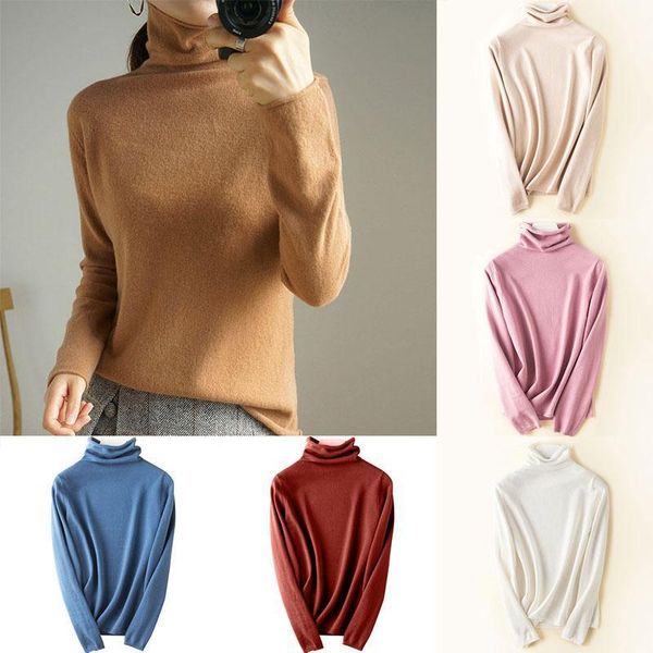 women's sweaters 2021 turtleneck long sleeve women solid knitted pullover casual base cashmere sweater spring female jumper top, White;black
women's sweaters 2021 turtleneck long sleeve women solid knitted pullover casual base cashmere sweater spring female jumper top, White;black