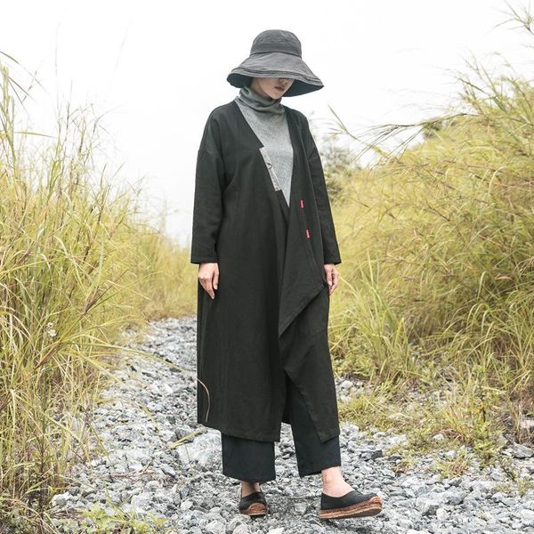 women's trench coats johnature casual loose full sleeve v-neck open stitch wide-waisted solid color 2021 autumn clothes women long coat, Tan;black
women's trench coats johnature casual loose full sleeve v-neck open stitch wide-waisted solid color 2021 autumn clothes women long coat, Tan;black