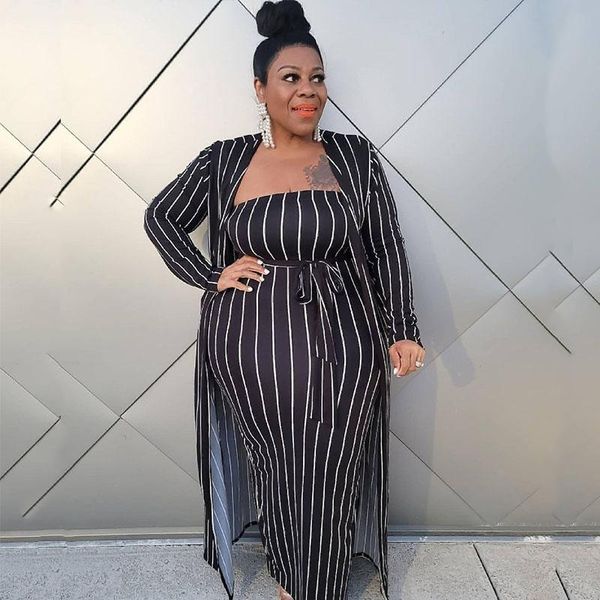 plus size tracksuits sets women clothing strapless long dress with sashes large fall outfit coat and drop wholesale, Black
plus size tracksuits sets women clothing strapless long dress with sashes large fall outfit coat and drop wholesale, Black