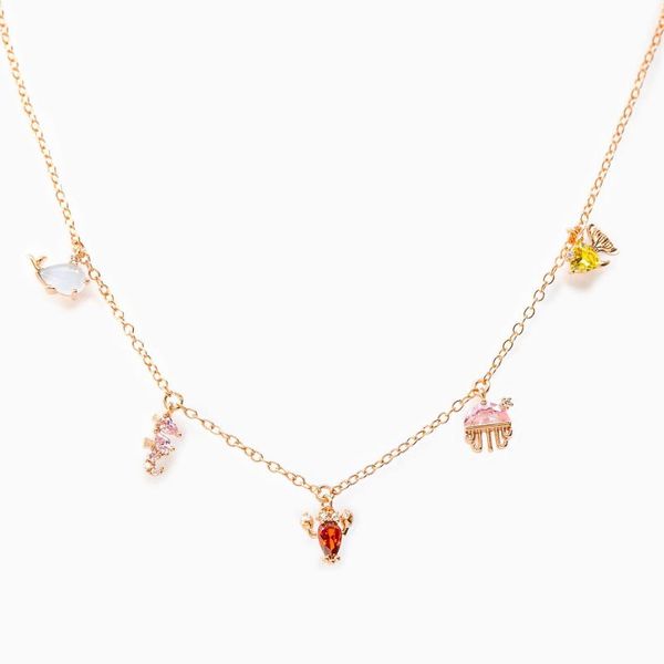 chains clavicle chain beach style series colored zircon ocean animal necklace jewelry gift, Silver
chains clavicle chain beach style series colored zircon ocean animal necklace jewelry gift, Silver