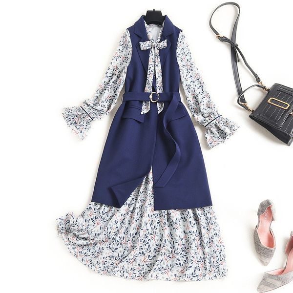 two piece dress mrs. elegant spring wedged vest and extension sleeve dressed in printing 2 piece ladies suit office robe femme calf casual p, White
two piece dress mrs. elegant spring wedged vest and extension sleeve dressed in printing 2 piece ladies suit office robe femme calf casual p, White