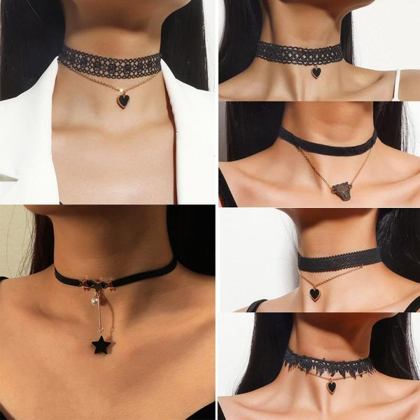 chokers fashion goth punk rock adjustable multilayer necklace gothic necklaces lace alloy heart round collar choker accessorie gift, Golden;silver
chokers fashion goth punk rock adjustable multilayer necklace gothic necklaces lace alloy heart round collar choker accessorie gift, Golden;silver