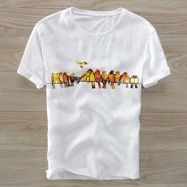 women's t-shirt dos linho-de manga curta t-shirt em torno do pescoo impresso camisa solta de t para homens moda casual camiseta masculi, White
women's t-shirt dos linho-de manga curta t-shirt em torno do pescoo impresso camisa solta de t para homens moda casual camiseta masculi, White