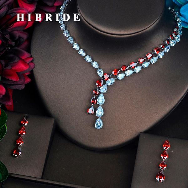 earrings & necklace hibride brilliant red water drop full cubic zirconia jewelry sets for women bride set wedding accessories gifts n-425, Silver
earrings & necklace hibride brilliant red water drop full cubic zirconia jewelry sets for women bride set wedding accessories gifts n-425, Silver