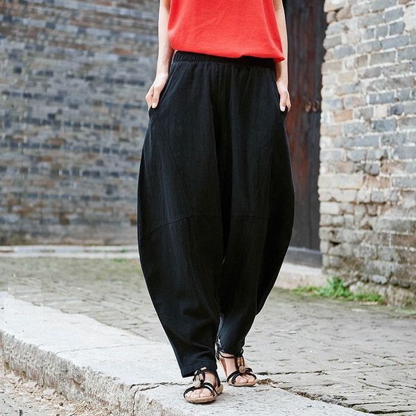 capris spring and in summer harem pants loose women's clothes retro-styling pantalone soft sand washing, Black;white
capris spring and in summer harem pants loose women's clothes retro-styling pantalone soft sand washing, Black;white