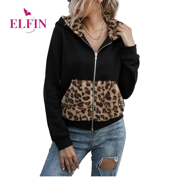 women's hoodies & sweatshirts 2021 women winter leopard patchwork casual long sleeve zipper hooded sweatshirt female warm plush streetw, Black
women's hoodies & sweatshirts 2021 women winter leopard patchwork casual long sleeve zipper hooded sweatshirt female warm plush streetw, Black