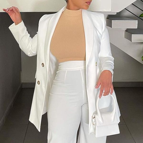 women's suits & blazers women office blazer 2021 vonda casual solid color lapel collar long sleeve pleated coats with pockets femininas, White;black
women's suits & blazers women office blazer 2021 vonda casual solid color lapel collar long sleeve pleated coats with pockets femininas, White;black