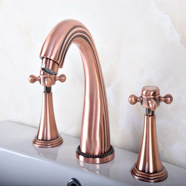 bathroom sink faucets antique red copper brass deck mounted widespread basin faucet 3 holes mixer tap dual cross handles levers arg076
bathroom sink faucets antique red copper brass deck mounted widespread basin faucet 3 holes mixer tap dual cross handles levers arg076