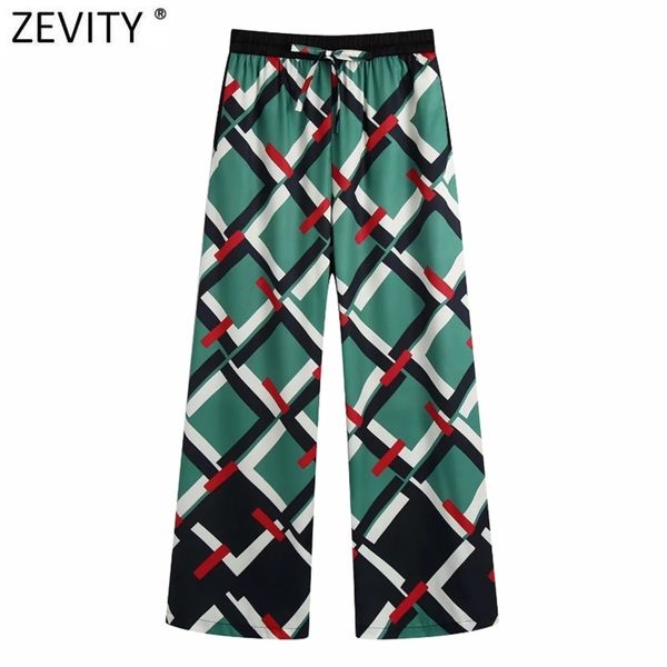 zevity women vintage contrast color geometric print wide leg pants female chic elastic waist bow long trousers mujer p1228 211007, Black;white
zevity women vintage contrast color geometric print wide leg pants female chic elastic waist bow long trousers mujer p1228 211007, Black;white