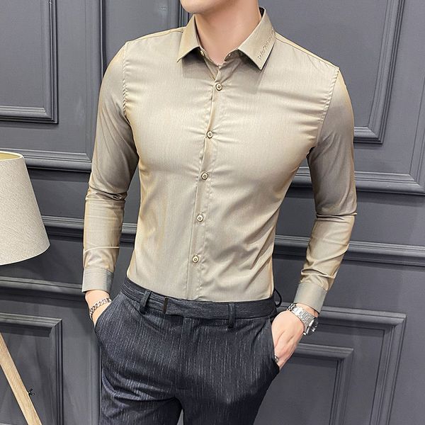 spring autumn men's shirts camisa button down long sleeve male blouse korean slim fit comfortable white black shirt men 210412
spring autumn men's shirts camisa button down long sleeve male blouse korean slim fit comfortable white black shirt men 210412