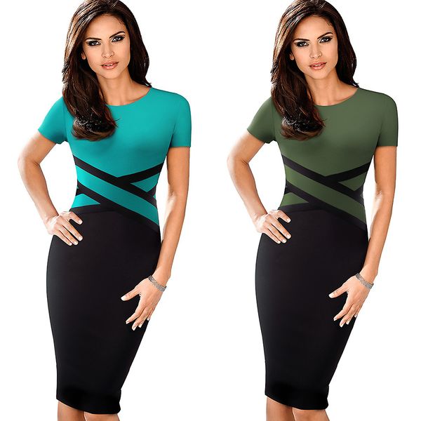nice-forever vintage elegant contrast color patchwork wear to work vestidos business party office women bodycon dress b463, Black;gray
nice-forever vintage elegant contrast color patchwork wear to work vestidos business party office women bodycon dress b463, Black;gray