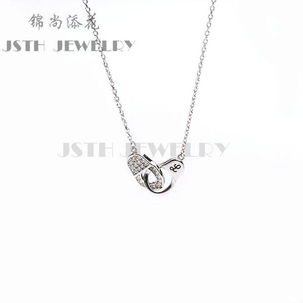 chains jsth s925 silver necklace women's double handcuffs collarbone pendant korean version gift to girlfriend couples c43c0040
chains jsth s925 silver necklace women's double handcuffs collarbone pendant korean version gift to girlfriend couples c43c0040